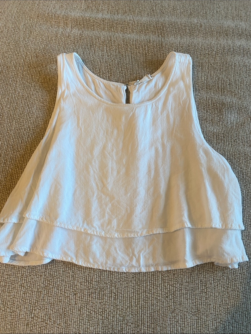 Women’s Altard State White Layered Sleeveless Top